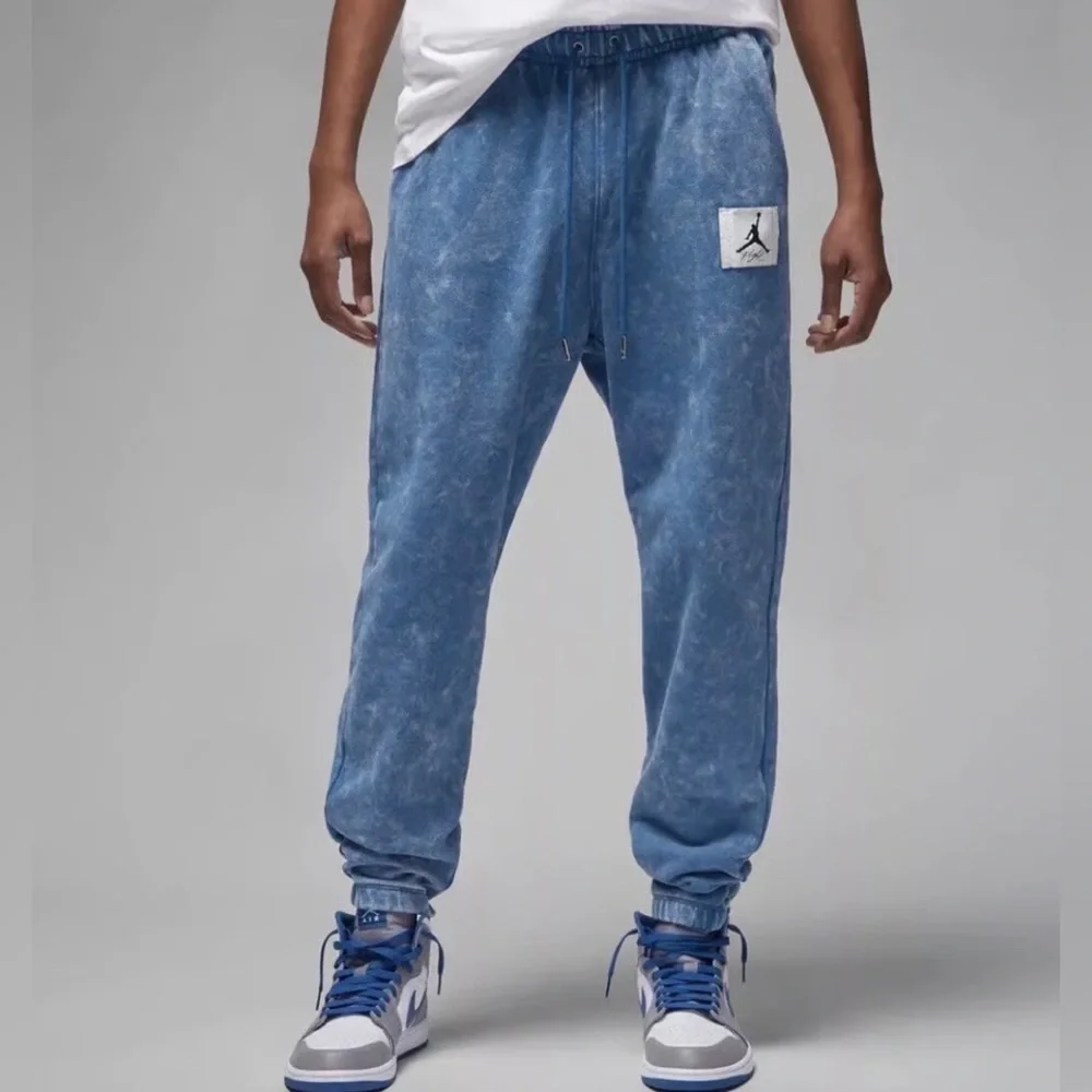 Jordan Essential Fleece Jumpman Acid Washed Flight Joggers Large
